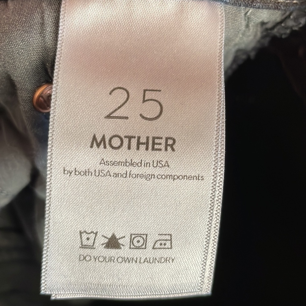 Mother High Rise Ankle Fray Blue Jeans Size 25 - Picture 9 of 10